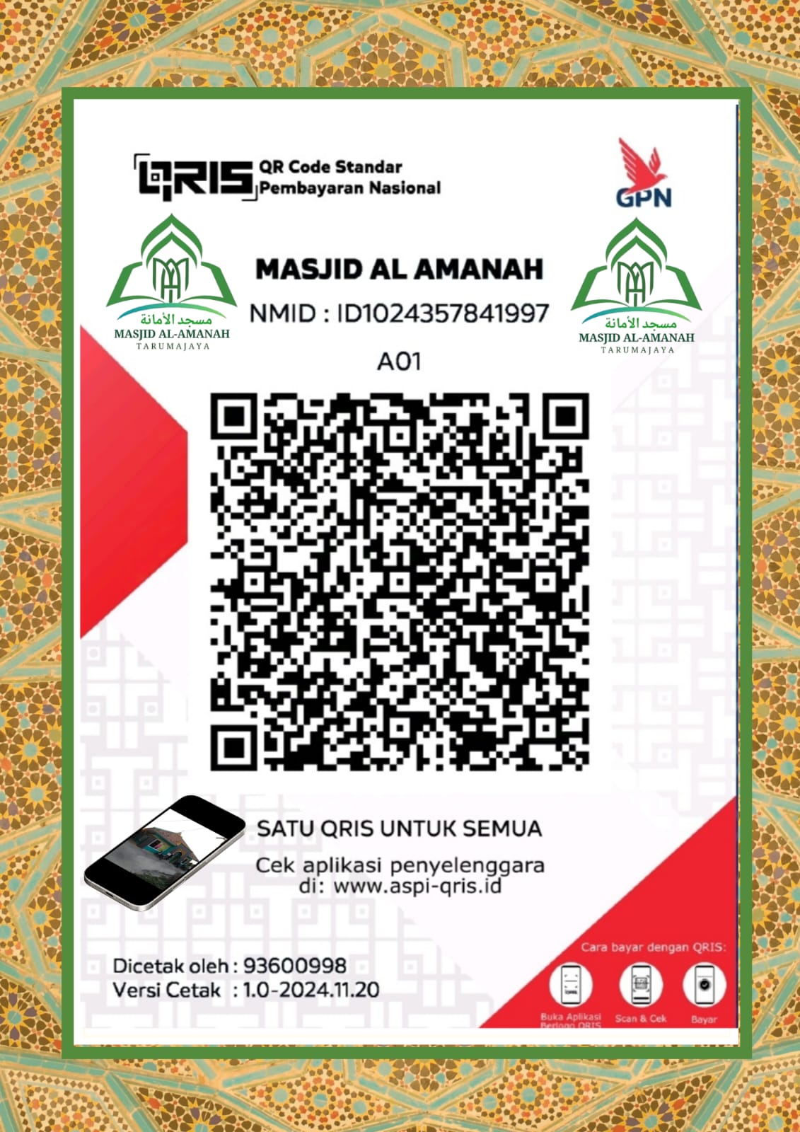 QRIS Masjid Al-Amanah