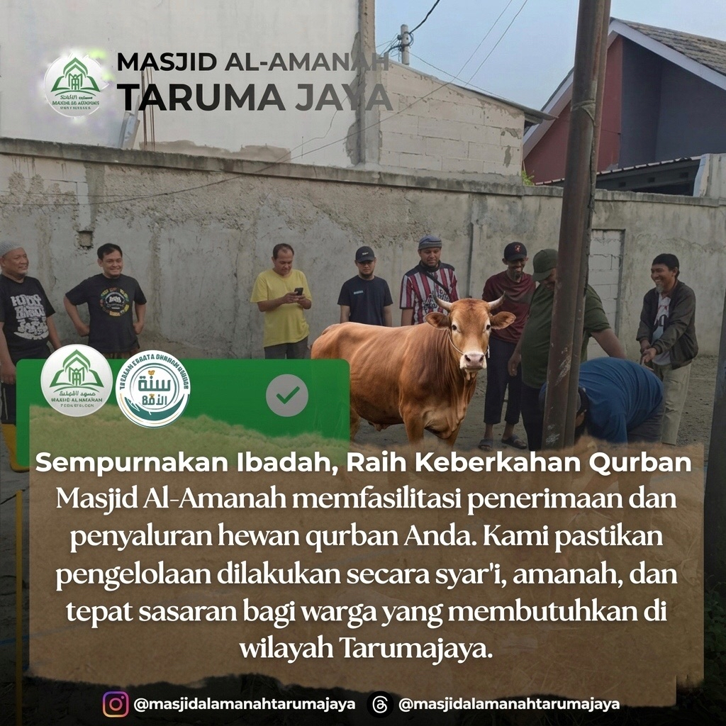 Dokumentasi Penyaluran Qurban dan Santunan Dhuafa Masjid Al-Amanah