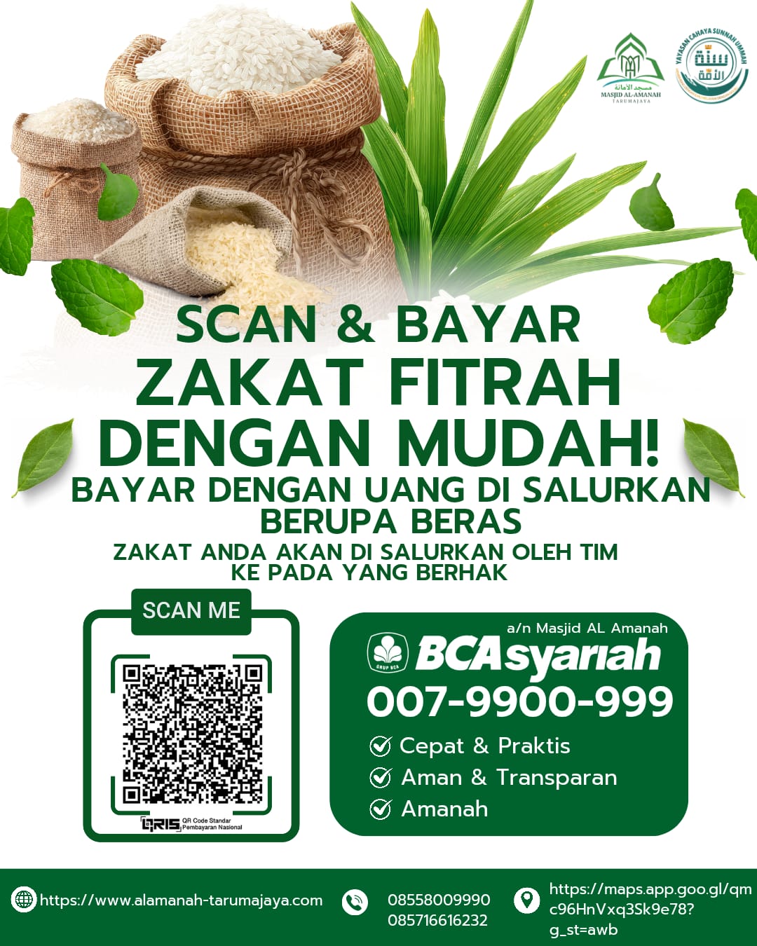 Info Zakat Fitrah Masjid Al-Amanah